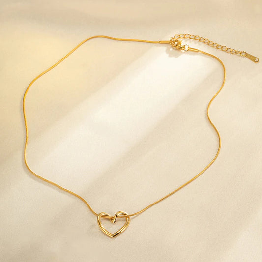 Heart Themed Gold Plated - Necklace