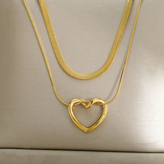 Heart Themed Layered - Necklace