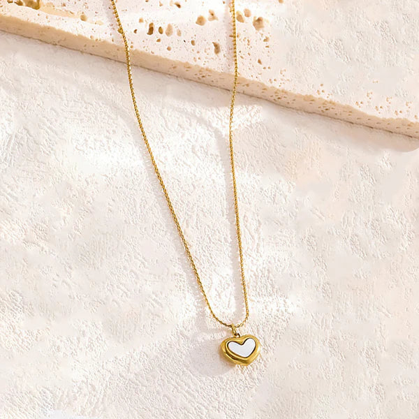 White Heart Themed - Necklace