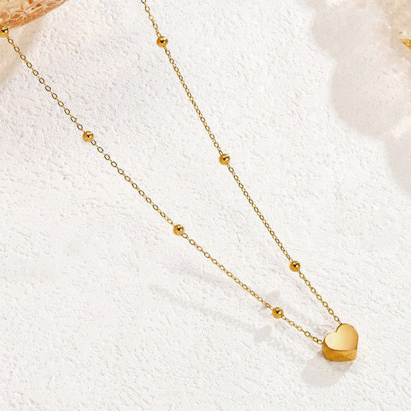 Heart Themed Gold Plated - Necklace