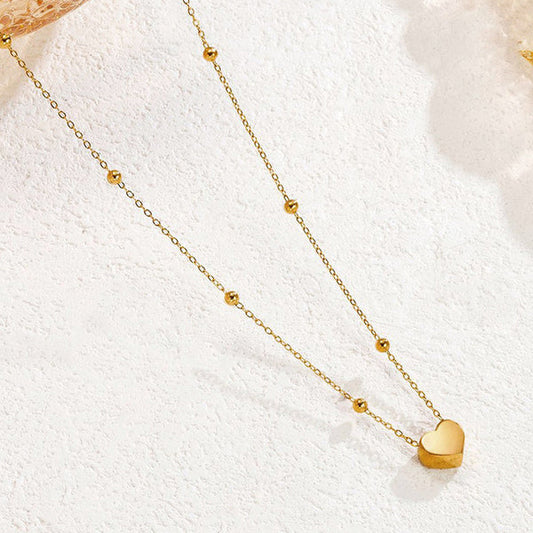 Heart Themed Gold Plated - Necklace