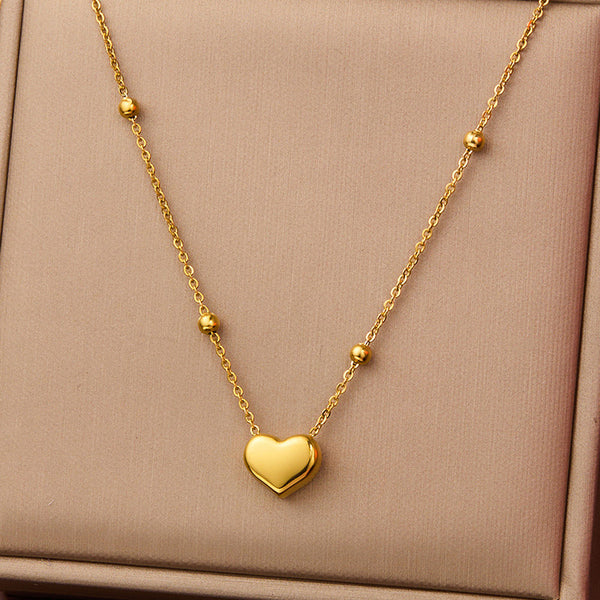 Heart Themed Gold Plated - Necklace