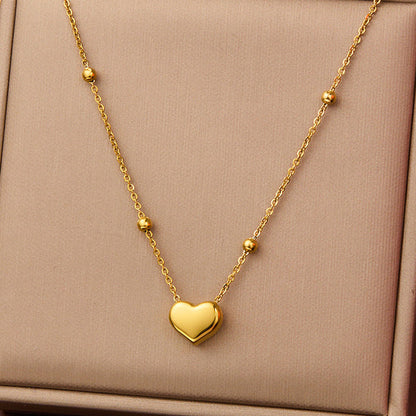 Heart Themed Gold Plated - Necklace