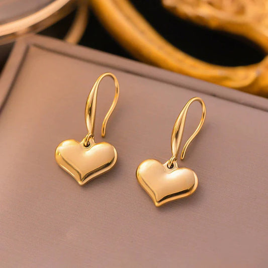Heart Themed Drop - Earrings