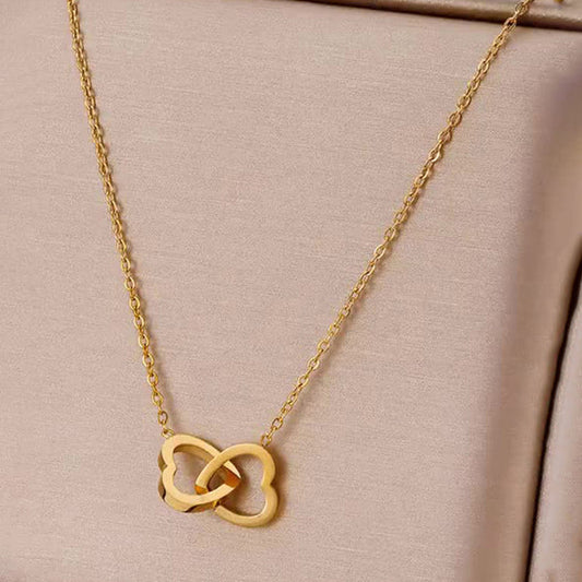 Joined Heart Gold Plated - Necklace