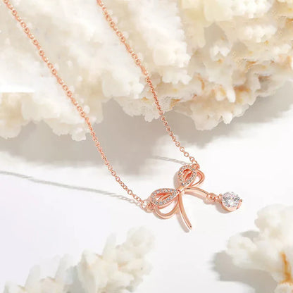 Infinity Shape Rose Gold Korean - Necklace