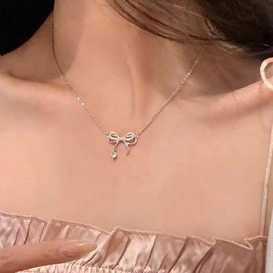 Infinity Shape Rose Gold Korean - Necklace