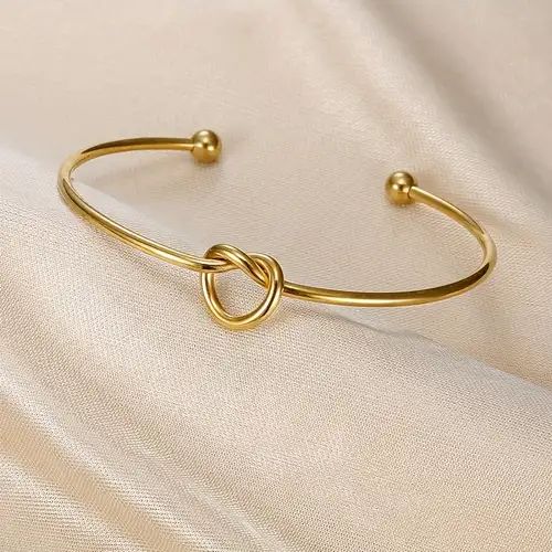 Anti Tarnish Knotted Cuff - Bracelet