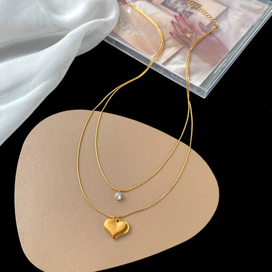 Heart Themed Layered - Necklace