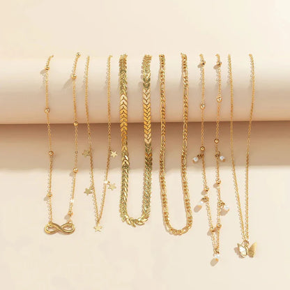 Toned Pack Of 6 Layered - Necklace