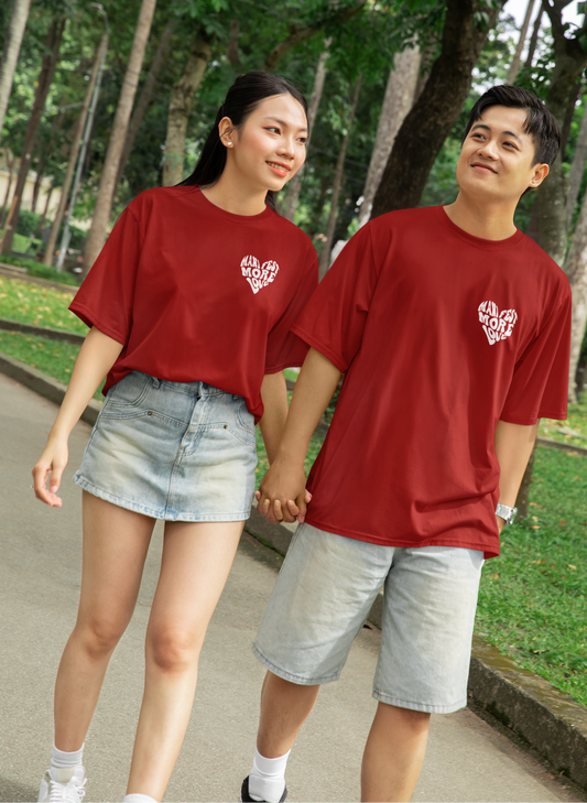 Manifest more love pocket print unisex oversized t-shirt