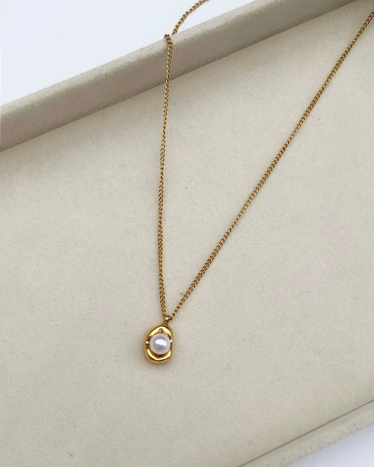 Anti Tarnish Pearl Studded - Necklace