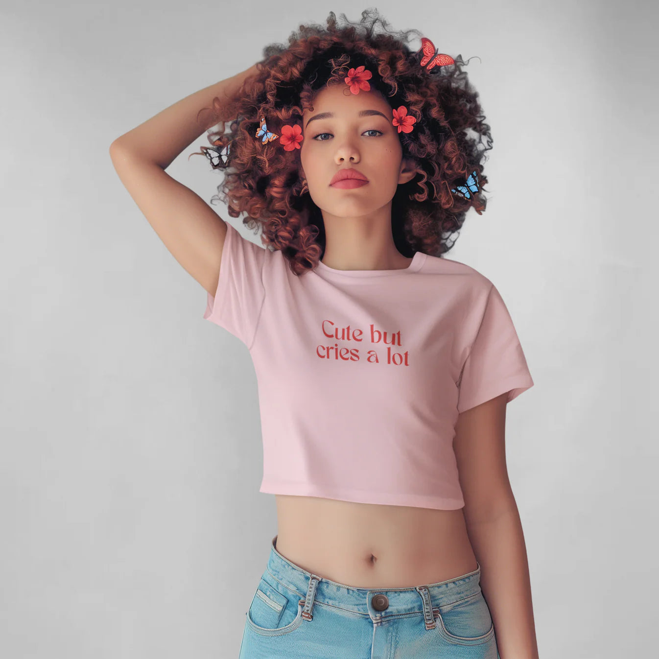 SALE ~ Cute but cries a lot - Crop top