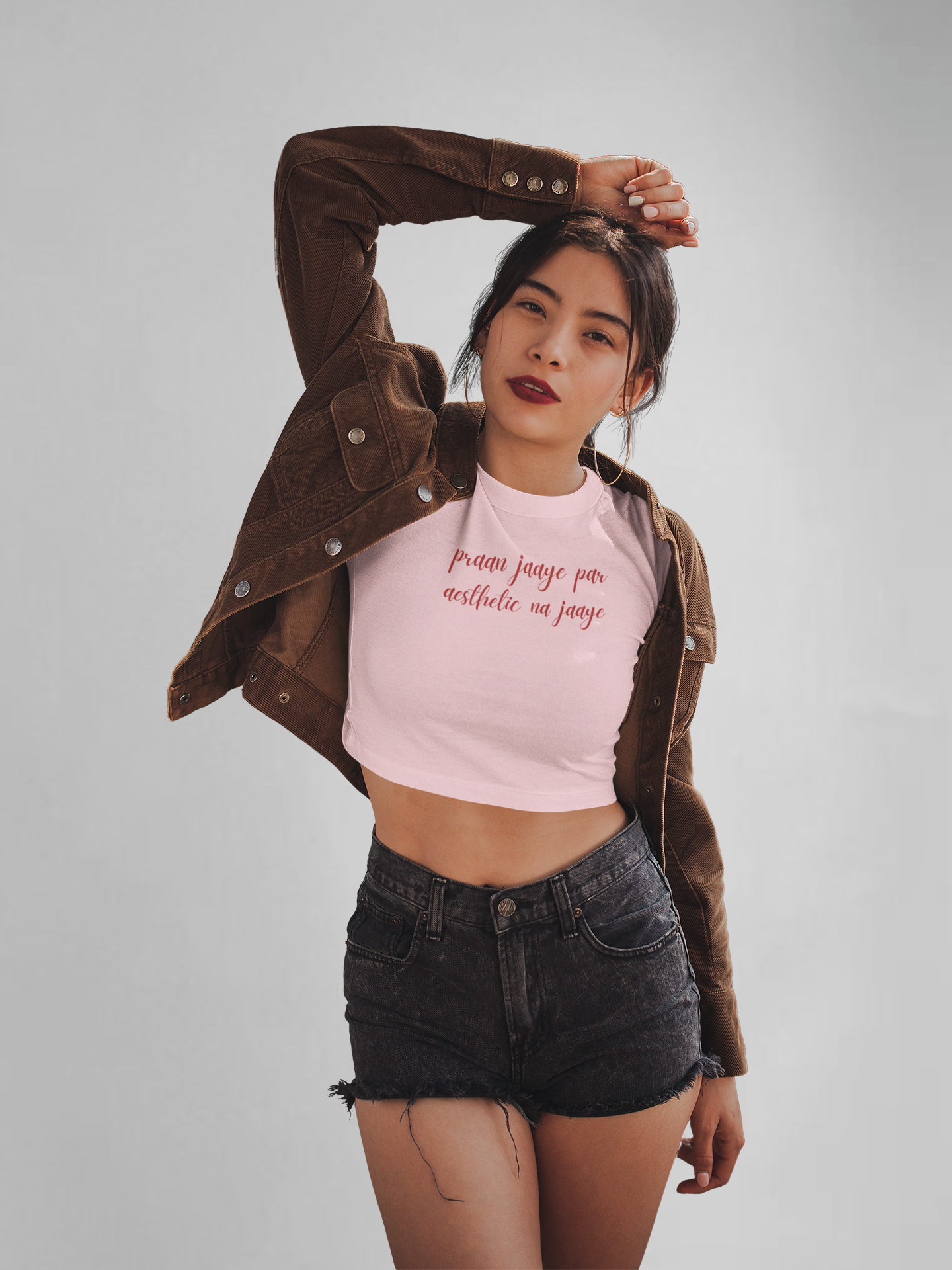 Praan jaaye par asthetic na jaaye crop top