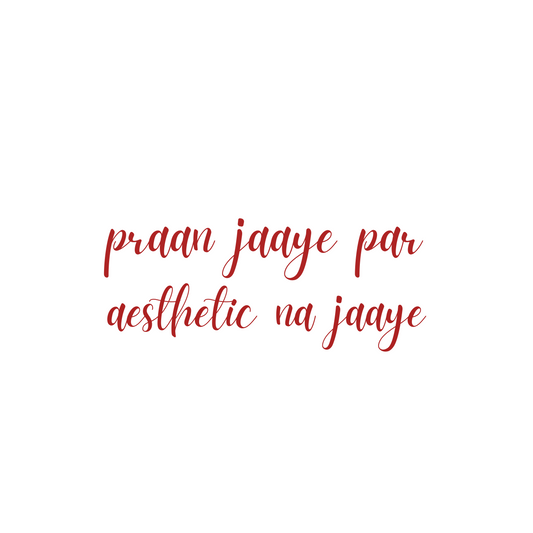 Praan jaaye par asthetic na jaaye crop top