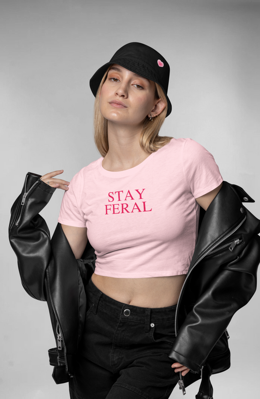 Stay Feral crop top (Apoorva Rebel kid inspired)