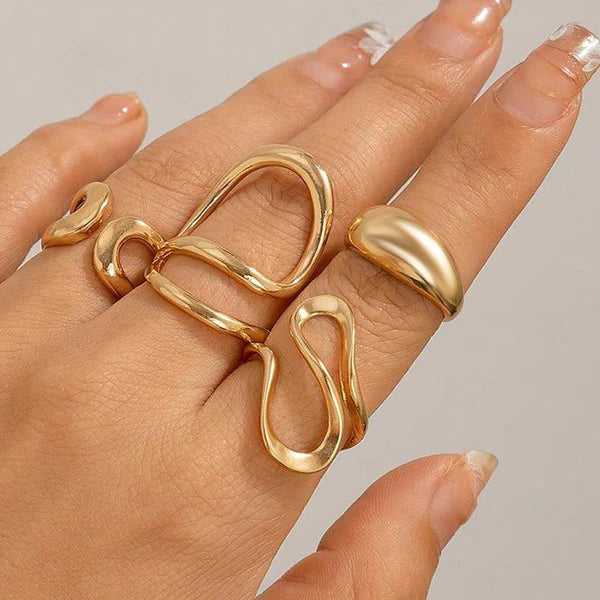 Set of 4 Stackable Finger - Rings