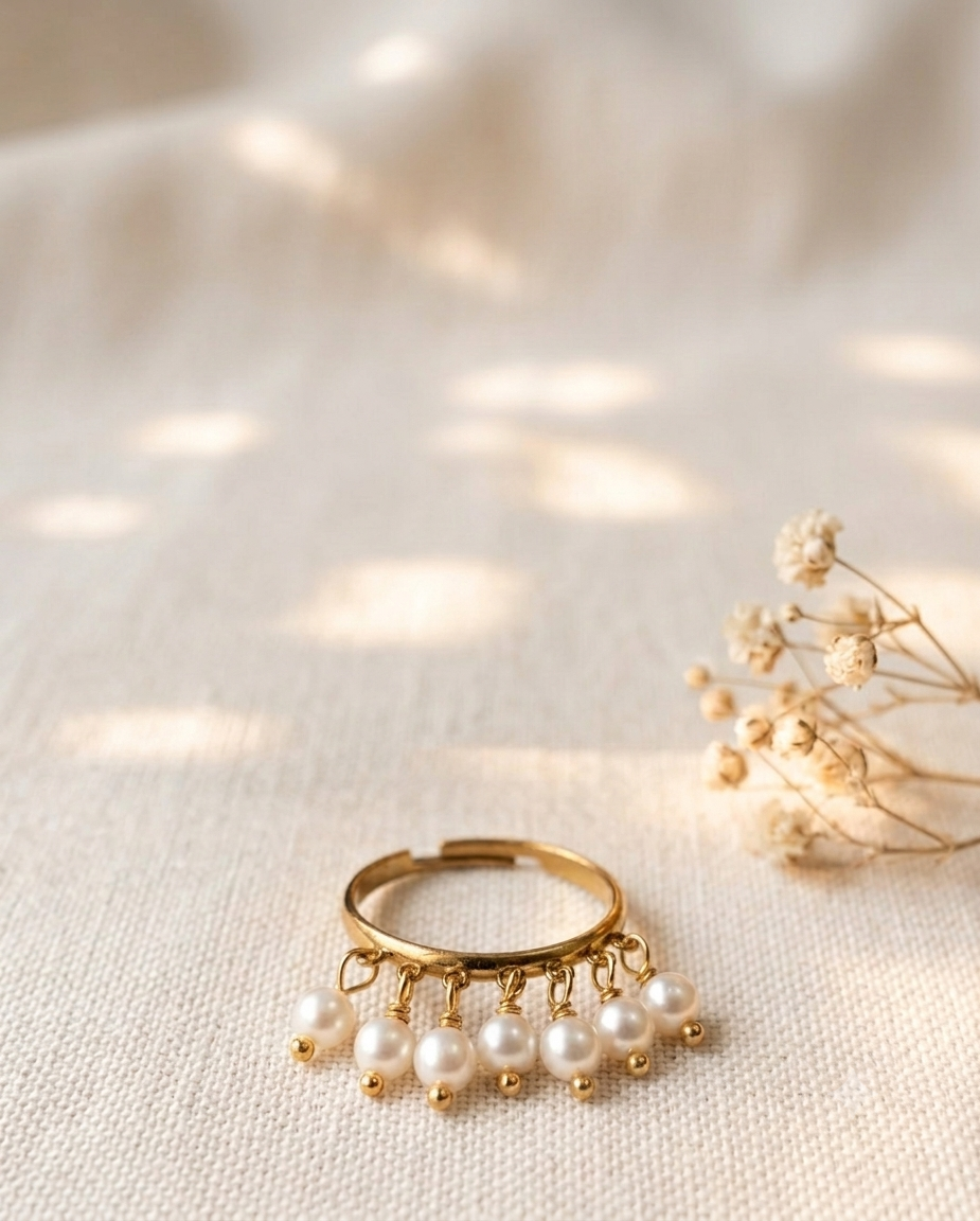 Pearl Adjustable Ring