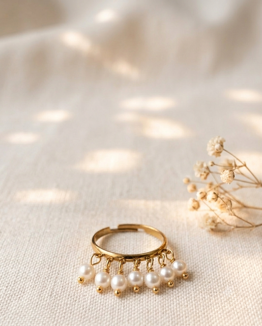Pearl Adjustable Ring