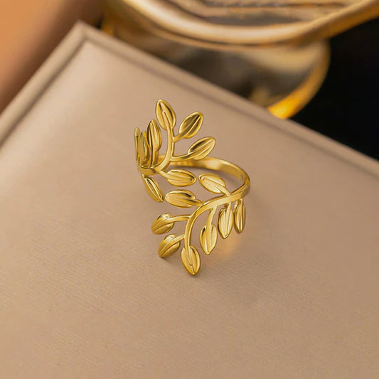 Leaf Themed Adjustable - Ring