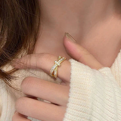 Cross Shaped Adjustable - Ring