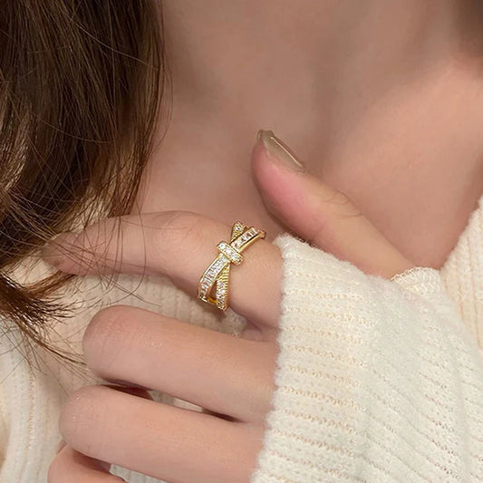 Cross Shaped Adjustable - Ring