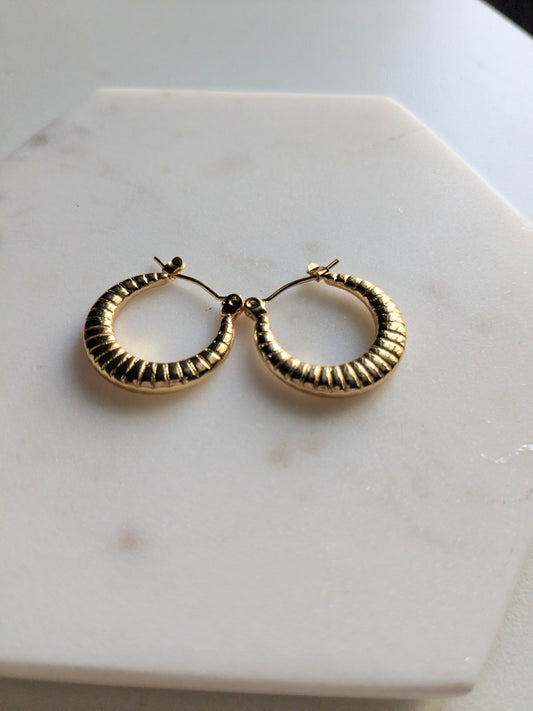 Anti Tarnish Circle Design - Hoops