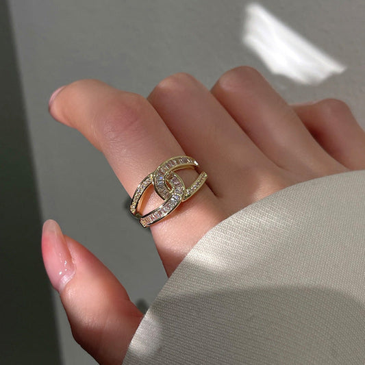 Anti Tarnish Interconnected - Ring