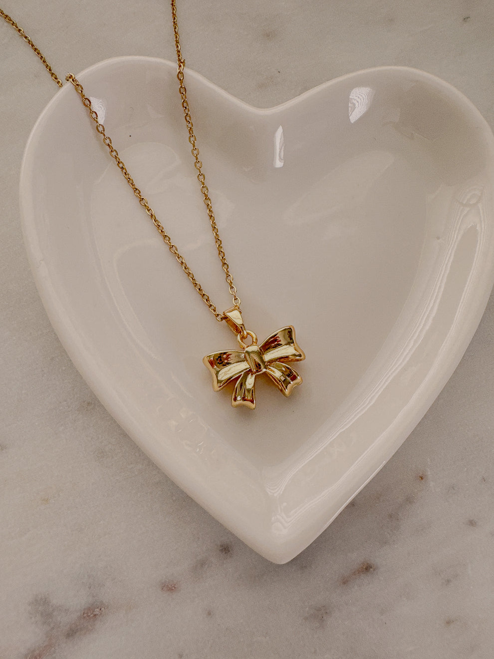 Anti Tarnish Classic Bow - Necklace