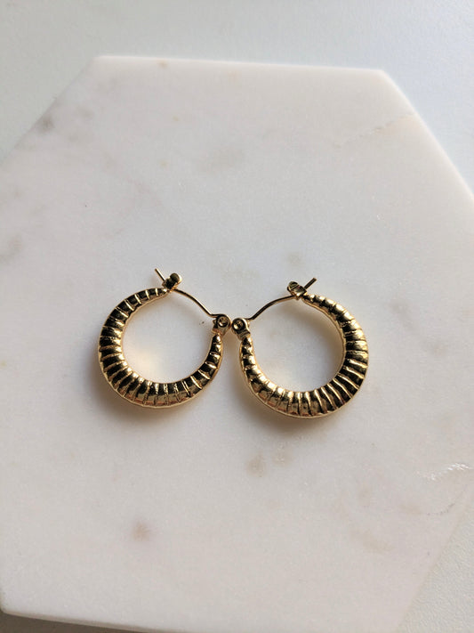 Anti Tarnish Circle Design - Hoops