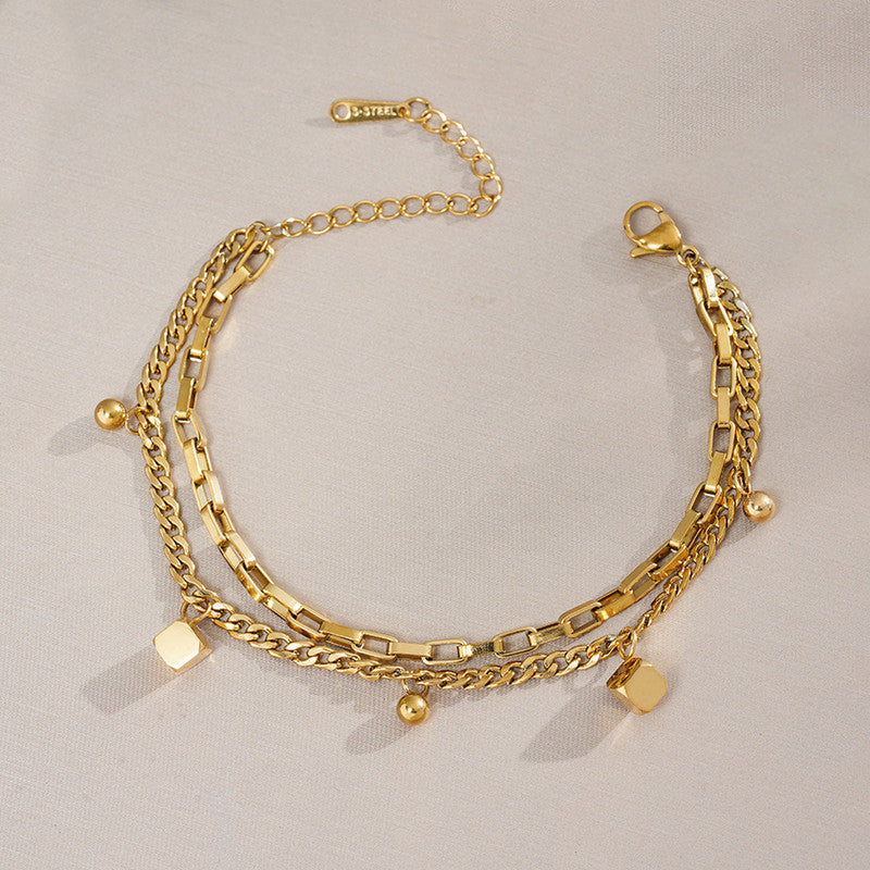 Anti Tarnish Cube Wraparound - Bracelet