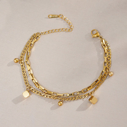 Anti Tarnish Cube Wraparound - Bracelet