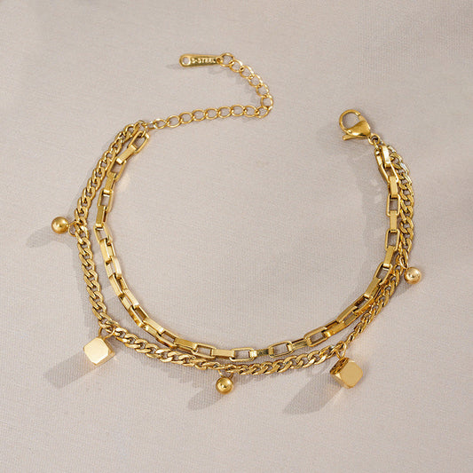Anti Tarnish Cube Wraparound - Bracelet