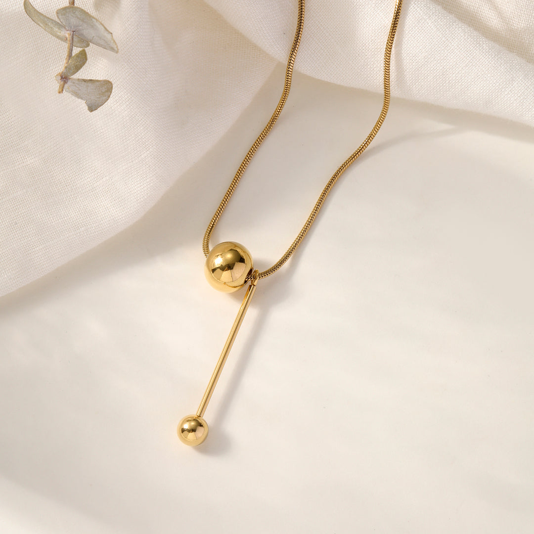 Anti Tarnish Spherical Minimal - Necklace