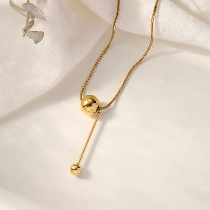 Anti Tarnish Spherical Minimal - Necklace