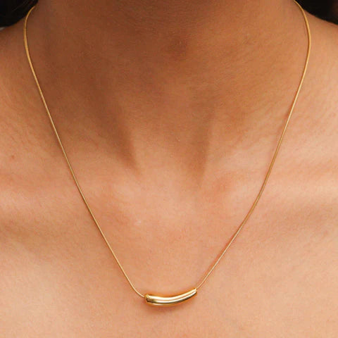 Anti Tarnish Minimalistic Teardrop - Necklace