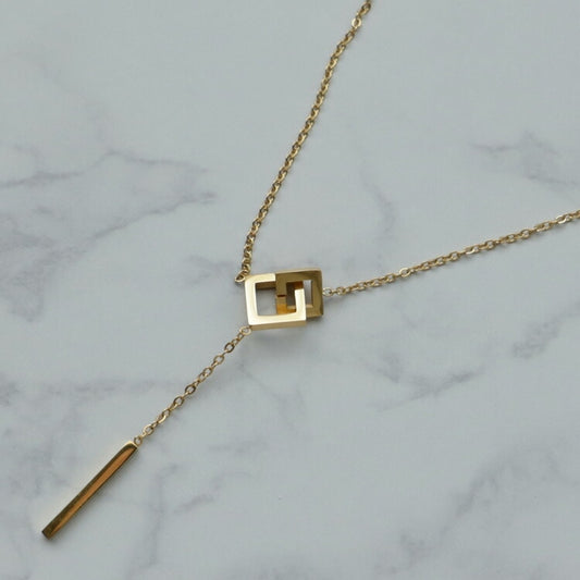 Square Geometric Necklace
