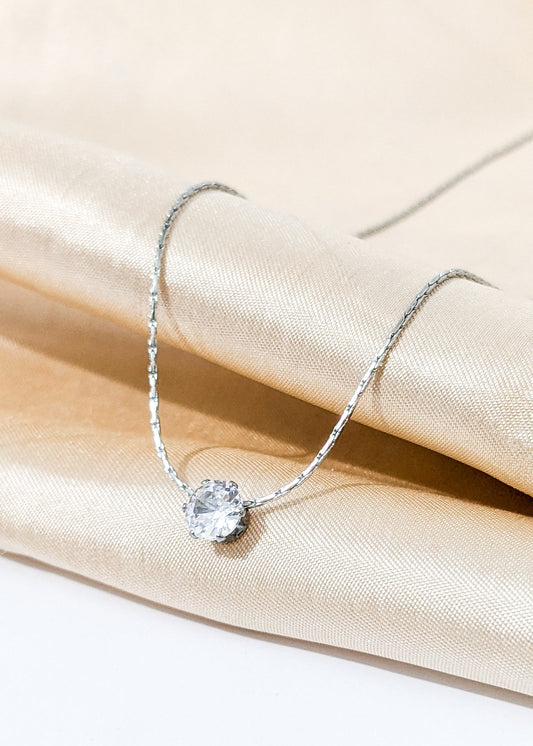 Anti Tarnish Stone Studded Hexagonal - Necklace