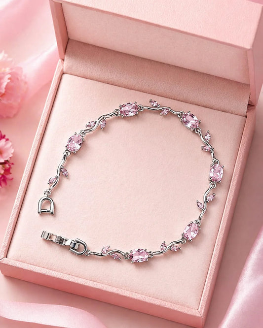 Blush Silver Tulip Bracelet
