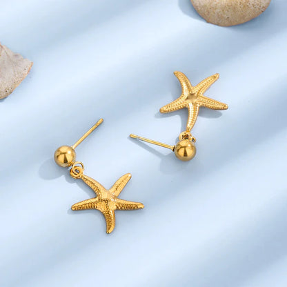 Anti Tarnish Star Drop - Earrings
