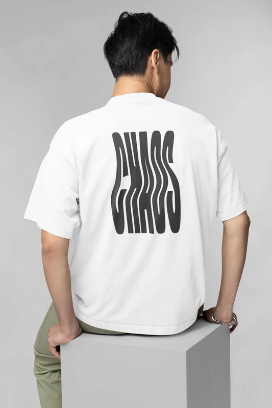 Chaos unisex oversized t-shirt (White - M)