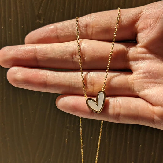 Anti Tarnish Promise Heart - Necklace