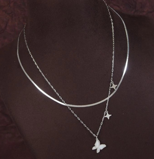 Butterfly Layered - Necklace