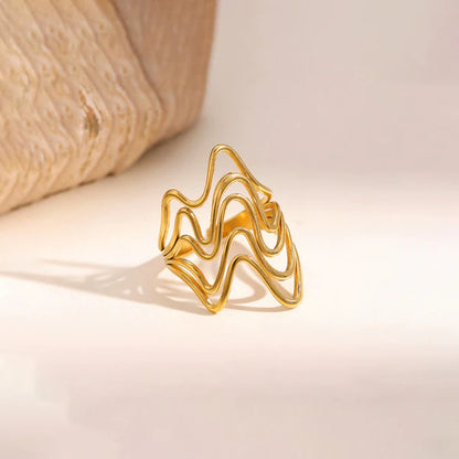 Anti Tarnish Wave Style - Ring